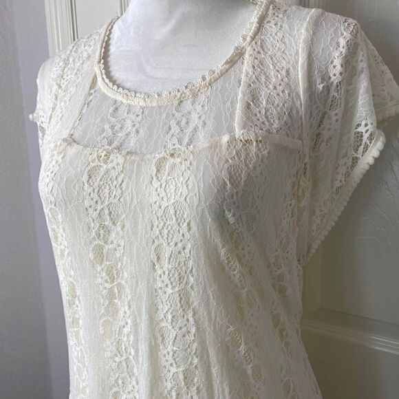 ONE WORLD Misses Medium Lacey Top NWT - Picture 4 of 7